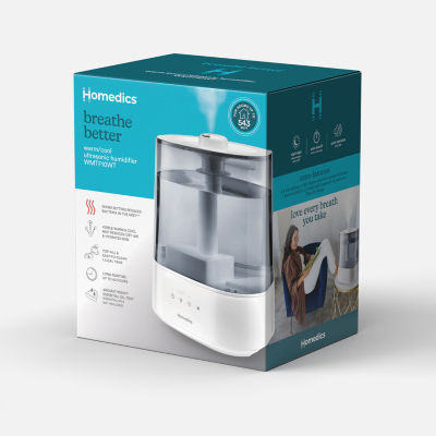 HoMedics Top-Fill Warm + Cool 60hr Ultrasonic Humidifiers