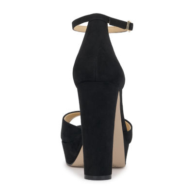JS Jessica Simpson Womens Izzella Round Open Toe Chunky Heel Pumps