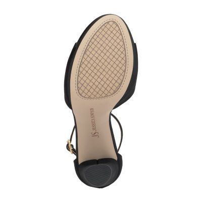 JS Jessica Simpson Womens Izzella Round Open Toe Chunky Heel Pumps