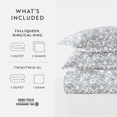 Casual Comfort Premium Ultra Soft 3-pc. Coarse Paisley Print Duvet Cover Set