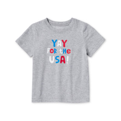 Okie Dokie Toddler & Little Boys Crew Neck Short Sleeve Regular Fit Graphic T-Shirt