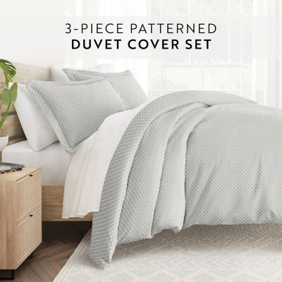Casual Comfort Premium Ultra Soft Quatrefoil Pattern Duvet Cover Set