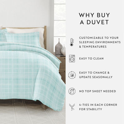 Casual Comfort™ Premium Ultra Soft Thatch Pattern Duvet Cover Set