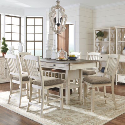 Signature Design by Ashley® Roanoke Set of 2 Upholstered Counter Height Stools