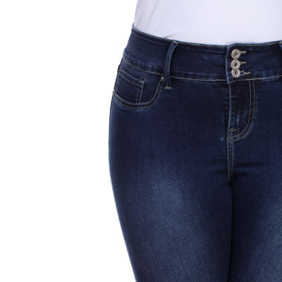 White Mark Womens Skinny Stretch Jeggings - Plus