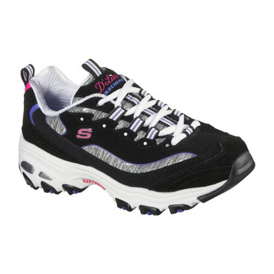 Skechers Womens D'Lites Sparkling Rain Walking Shoes, Color: Black ...