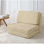 Your Zone Ultra Soft Suede 3 Position Convertible Flip Chair