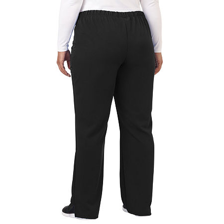 Jockey 2377 Womens Plus Stretch Fabric Scrub Pants, 3x-large, Black