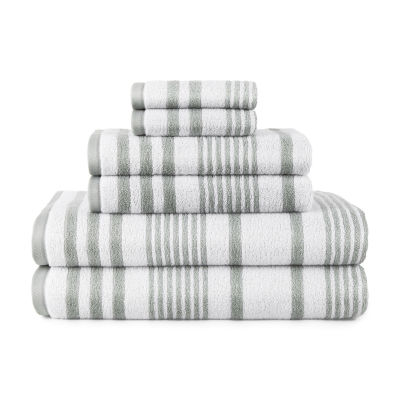 Linden Street Performance Antimicrobial Treated Stripe Bath Towel