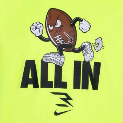 Nike 3BRAND by Russell Wilson Big Boys Dri-Fit Crew Neck Short Sleeve Graphic T-Shirt