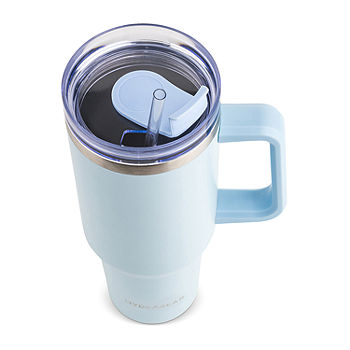 PJ's White 40 oz Handle Mug with Straw