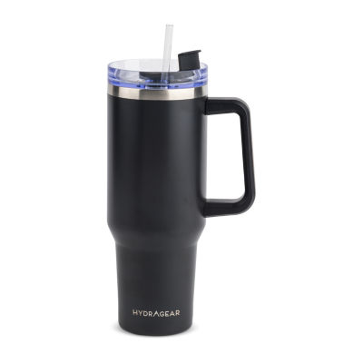 JoyJolt Triple Insulated 22-oz. Water Bottle with Flip Lid & Sport Straw Lid, Black