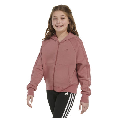 adidas Big Girls Fleece Midweight Jacket