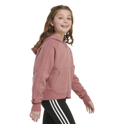 adidas Big Girls Fleece Midweight Jacket