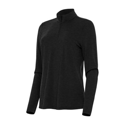 Antigua Bright Womens Mock Neck Long Sleeve Active Quarter-Zip Pullover