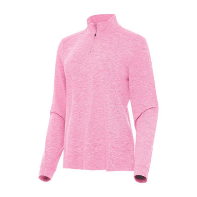 Antigua Mentor Womens Mock Neck Long Sleeve Active Quarter-Zip Pullover