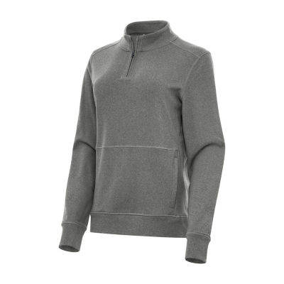 Antigua Crush Womens Golf Mock Neck Long Sleeve Active Quarter-Zip Pullover