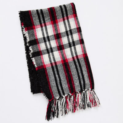 St. John's Bay Chanille Oblong Plaid Scarf