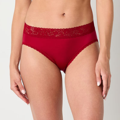 Ambrielle Everyday High Cut With Lace Trim Panty