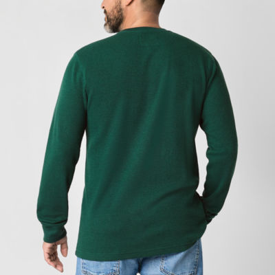 St. John's Bay Waffle Mens Crew Neck Long Sleeve Classic Fit Thermal Top