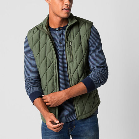 Mutual Weave Quilted Vest, Small, Green