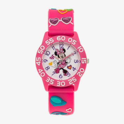 Disney Minnie Mouse Girls Pink Strap Watch Wds000504