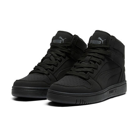 PUMA Rebound Layup Nubuck Mens Basketball Shoes, 7 Medium, Black