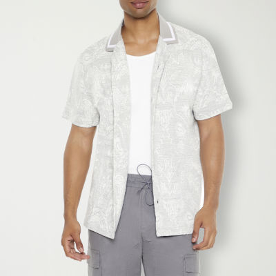 Forever 21 Mens Short Sleeve Abstract Button-Down Shirt