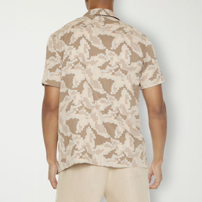 Forever 21 Mens Short Sleeve Floral Button-Down Shirt