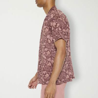 Forever 21 Mens Short Sleeve Floral Button-Down Shirt