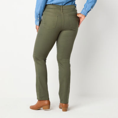 St. John's Bay Tall Womens Mid Rise Straight Leg Jean