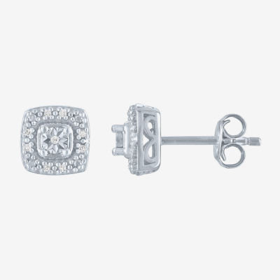 Yes, Please!, (G-H,Si2-I1) Womens 1/10 CT. T.W. Lab Grown White Diamond Sterling Silver 2-pc. Jewelry Set