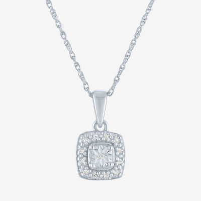 Yes, Please!, (G-H,Si2-I1) Womens 1/10 CT. T.W. Lab Grown White Diamond Sterling Silver 2-pc. Jewelry Set