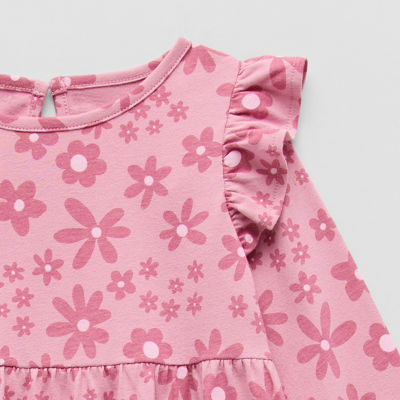 Okie Dokie Toddler & Little Girls Long Sleeve A-Line Dress