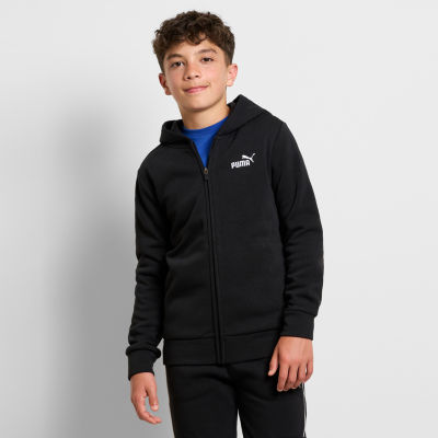 PUMA Big Kid Boys Long Sleeve Fleece Zipper Active Hoodie