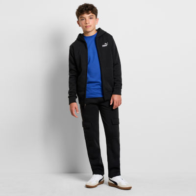 PUMA Big Kid Boys Long Sleeve Fleece Zipper Active Hoodie