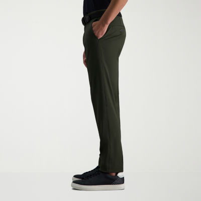 Haggar Sport Travel Performance Mens Comfort Waistband Straight Fit Flat Front Pant