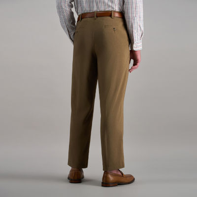 Haggar Cool Right Performance Flex Mens Classic Fit Flat Front Pant