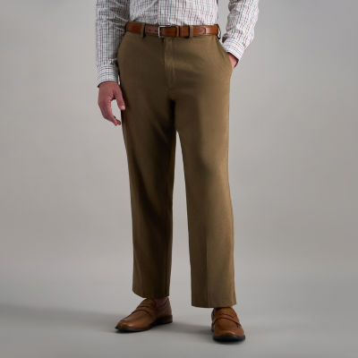 Haggar Cool Right Performance Flex Mens Classic Fit Flat Front Pant