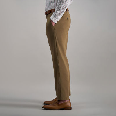 Haggar Cool Right Performance Flex Mens Classic Fit Flat Front Pant