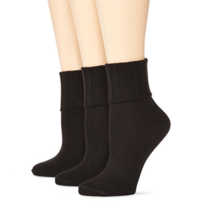 Mixit Ribbed Turncuff Socks Womens