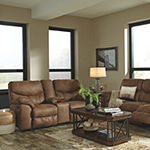 Signature Design By Ashley® Boxberg Reclining Loveseat With Console
