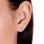 Diamond Blossom 1/4 CT. T.W. Genuine White Diamond 10K White Gold 8mm Stud Earrings