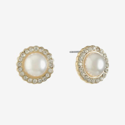 Monet Jewelry Simulated Pearl 16mm Stud Earrings