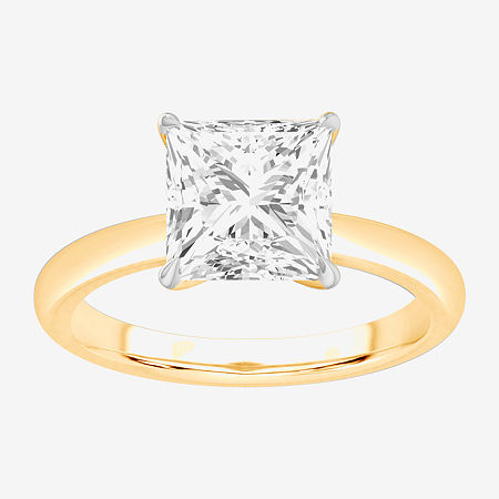 Solitaire Ring Womens 2 CT. T.W. Lab Grown White Diamond 14K Gold Solitaire Engagement Ring, 6