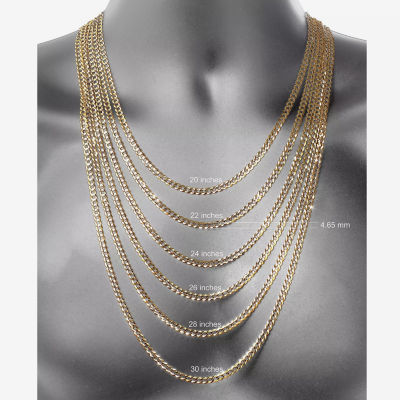 Made in Italy 10K Gold 22 Inch Hollow Cuban Chain Necklace