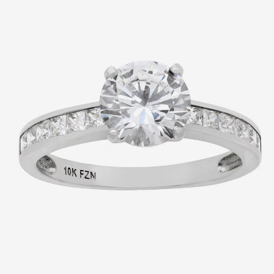 DiamonArt® Womens 3 CT. T.W. Lab Created White Cubic Zirconia 10K Gold Engagement Ring
