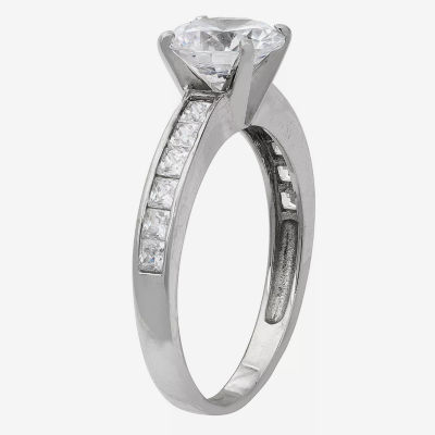 DiamonArt® Womens 3 CT. T.W. Lab Created White Cubic Zirconia 10K Gold Engagement Ring