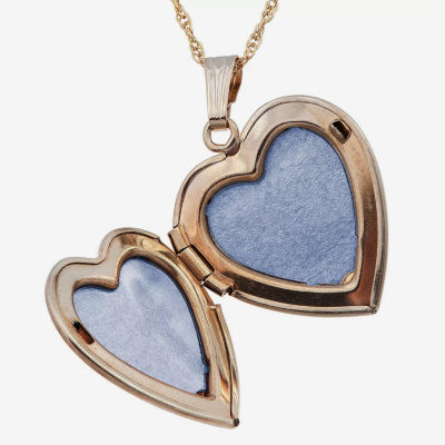 Landstroms "I Love You" Black Hills Gold 10K Gold Foral Heart Locket Necklace