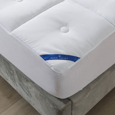 Royal Velvet Button Stitch Stain Restistant Mattress Pad